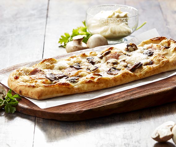 Pizza alla Pala Kuhana šunka, Gljive i Mascarpone Pizze & Snack/Pizze Pizza alla Pala Kuhana šunka, Gljive i Mascarpone bofrost